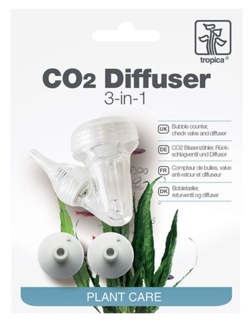 Tropica 3 in 1 CO2 Diffuser - Bubble Counter Return Check Valve Ceramic Diffuser