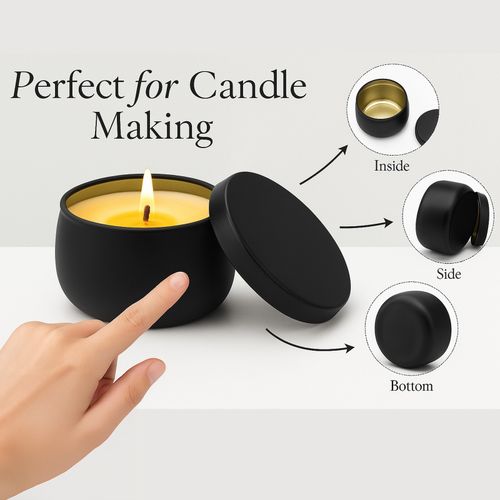 15–24 Pack Clear Candle Jars 7oz–4oz with Bamboo Lids Thick Glass Empty Candle — image 3