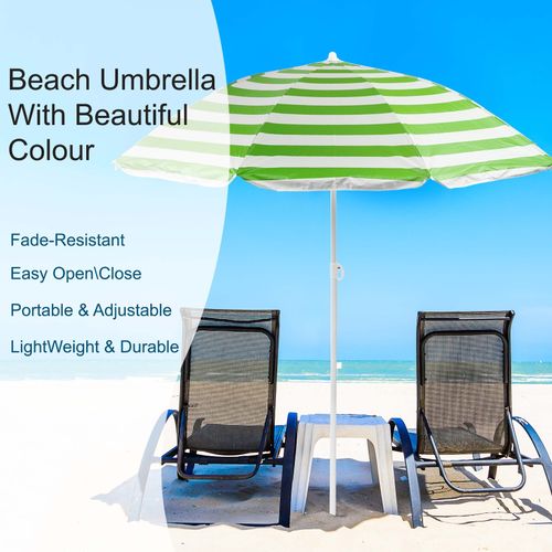 Beach Tilting Parasol Umbrella 1.8m Patio Garden Outdoor UV Protection Sun Shade — image 4