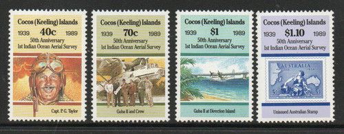 Cocos (Keeling) Is. 1989 Aerial Survey set fine fresh MNH