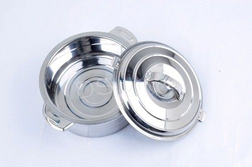 Stainless Steel Insulated Hot Pot Food Serving Dish With Lid Casserole Hotpot