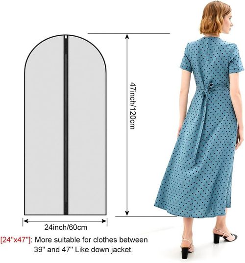10-20x Zip Up Hanging Suit Dress Coat Travel Bag Clothe Cover Storage Travel Bag — image 2