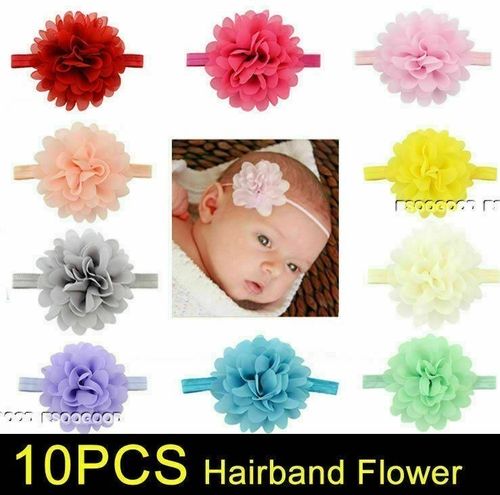 10/20pcs Newborn Baby Headbands Set Elastic Kids Girls Bow Hair Band Headdress — image 1