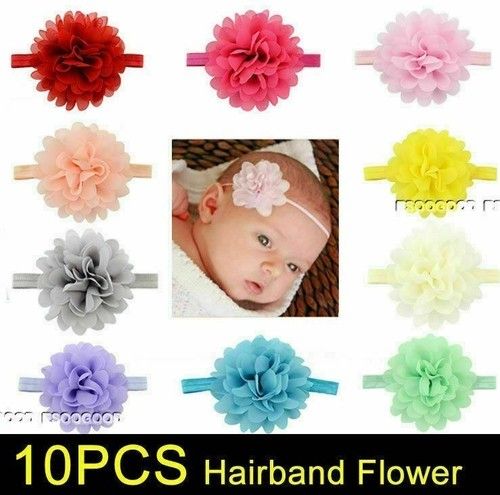 10/20pcs Newborn Baby Headbands Set Elastic Kids Girls Bow Hair Band Headdress