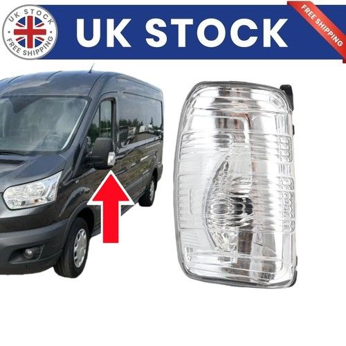 LEFT SIDE PASSENGER Wing Mirror Indicator Clear Lens For Ford Transit MK8 2014+
