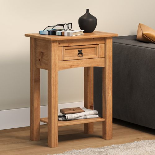 Corona Console Table 1 Drawer Mexican Solid Wood Pine Wooden Hallway Stand Table — image 1