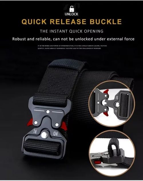 Tactical Belt for Men Quick Release Buckle Outdoor Sports Military Waist Belt — image 6