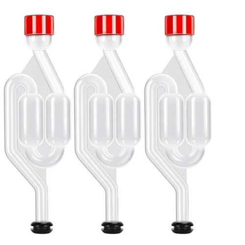 3PCS S Shape Airlock Fermentation Valve with Grommets for Homebrew Wine Beer — image 1