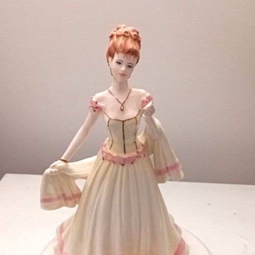 Coalport Language of Flowers Pink Carnations Woman Figurine Bone China MPN 492