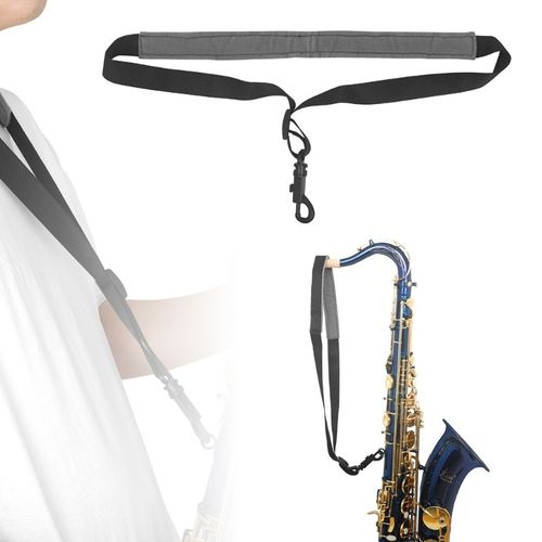 Saxophone Breathable Neck Strap with Thick Padded Adjustable Buckle Firm Hook — image 2