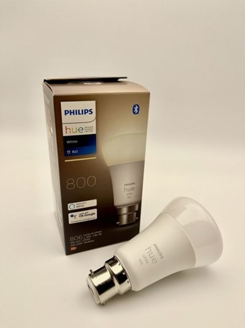 Philips Hue B22 Smart Light Bulb White LED 9W Lumen Alexa Google Voice