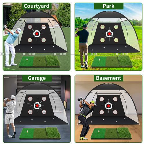 10x7ft Golf Practice Net Hitting Training Driving Aid Chipping Mat for Garden — image 5