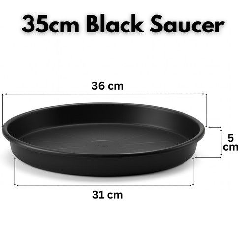 Black Plant Pot Saucers 18cm 25cm 30cm 35cm 40cm 45cm 50cm Choose Pack