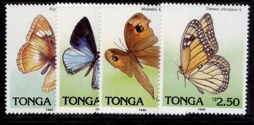 TONGA QEII SG1036-1039, 1989 butterflies set, NH MINT.