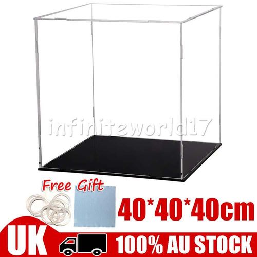 40*40*40 Acrylic Display Case Dustproof Box Perspex Clear Collectibles Model UK — image 1