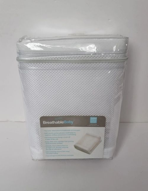 Breathable Baby Mesh Crib Liner 4 Sided Cot Toddler Soft Safe  — image 2