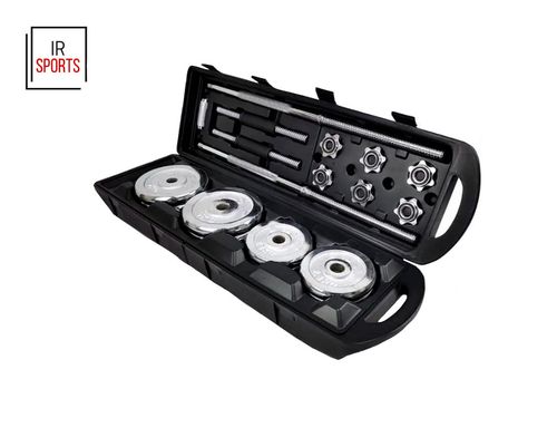 50kg Adjustable Barbell Dumbbells Set Weights & Case Home Gym Fitness Sports — image 2