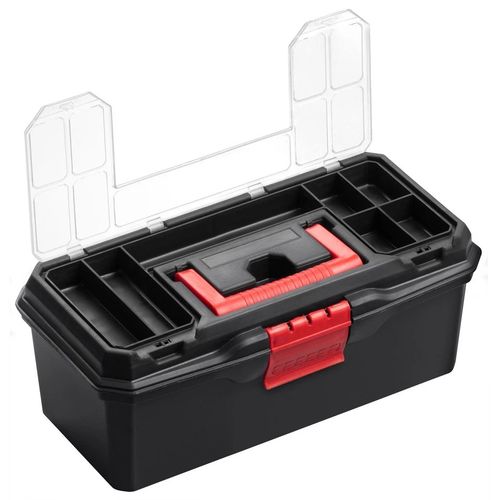 13 Inch Organiser Toolbox Storage Box Compartments Workshop DIY Tool Case — image 1