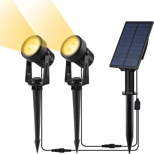T-SUN Solar Powered LED Spot Lights Wall Light Garden Outdoor Spot Light Lamp UK
