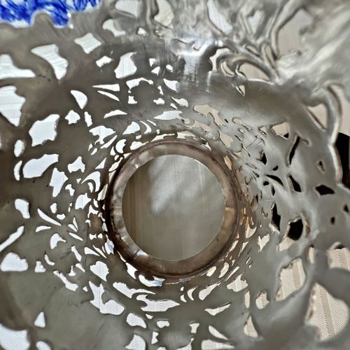 Antique Solid Silver ornated Wine Coaster or Vase, German? Dutch? — image 11