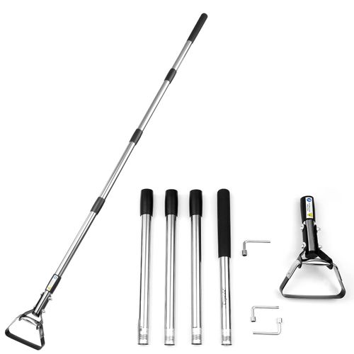 Long Handled Flexible Oscillating Hoe Adjustable Head Weeder Stirrup Garden Tool — image 6