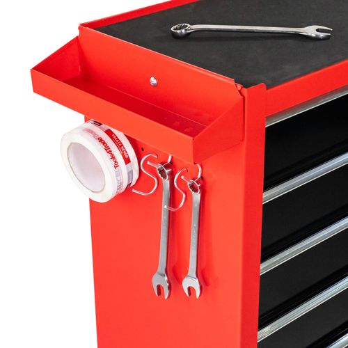 Excel 14 Drawer Top Chest Roller Cabinet & Tool Chest with Tool Tray Black/Red — image 12