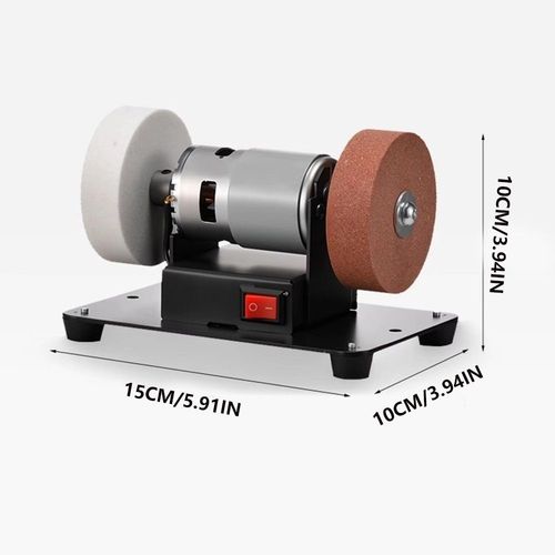 Electric Sander w/ 2 Wheels Electric Bench Grinder Sanding Machine Adjustable — image 4