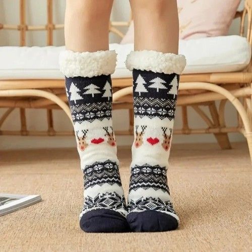 Ultra-Thick Fluffy Home Socks, Winter Warm Non Slip Cozy Fuzzy Slipper Socks UK