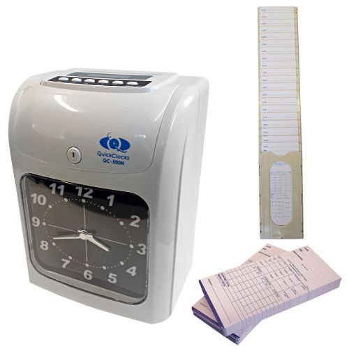 Clocking In Machine Starter Pack (Includes 200 Cards And A Rack). Fully Set Up.