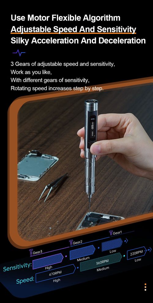 MINIWARE ES15S Electric Screwdriver Smart Motion Control USB 24pcs 4mm Bit Set — image 11