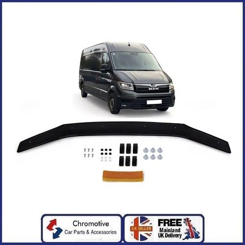 VW CRAFTER, MAN TGE (2017-2024) Bonnet Protector Bug Guard Wind Stone Deflector