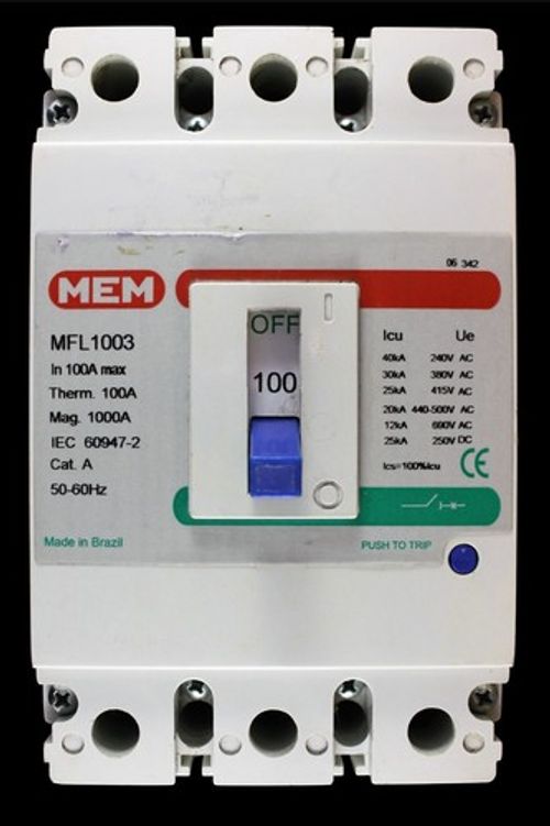 MEM 100 MCCB TRIPLE POLE 25kA MFL1003