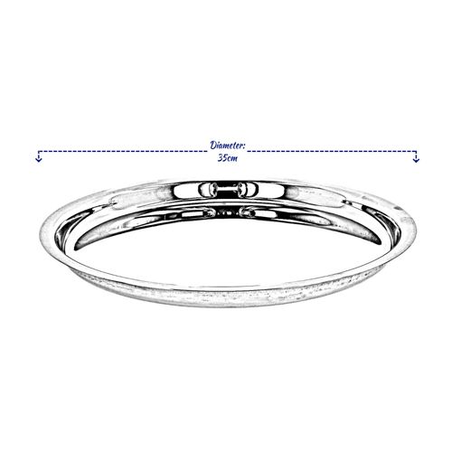 Stainless Steel Thali Plate Indian Dinner Platter Serving Dish Tray Kumcha Round — image 4