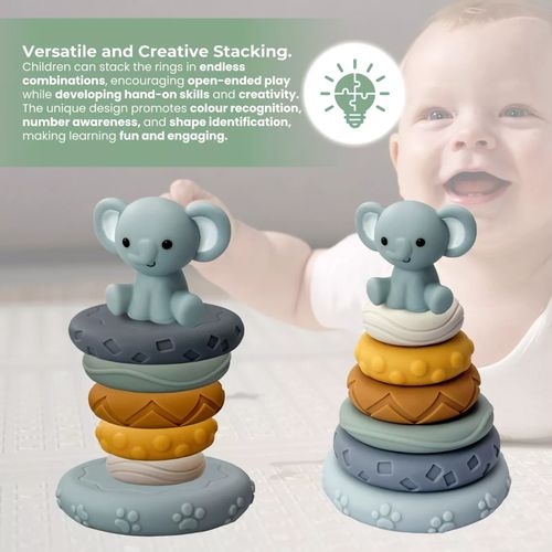 Montessori Sensory Early Learning Toys Nesting Stacker Ring Building Blocks Toys — image 2