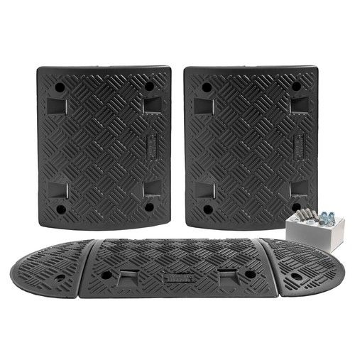 HEAVY DUTY 5 MPH ALL BLACK SPEED BUMP KIT (75mm) - ALL SIZES AVAILABLE -IN STOCK