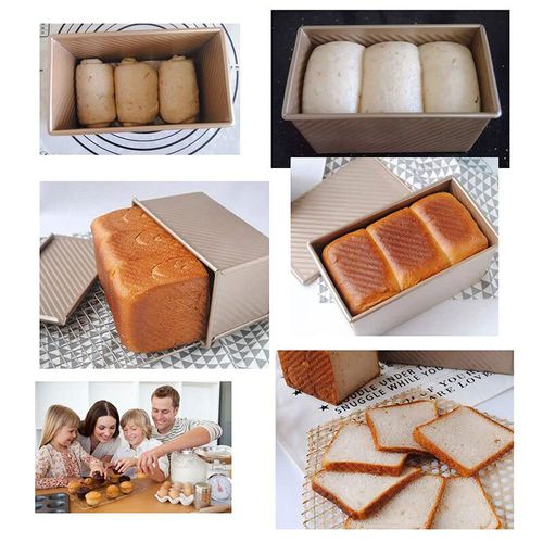 Rectangle Non-stick Toast Box Kitchen Bread Loaf Tin Pan Mold Baking Tool w/ Lid — image 12