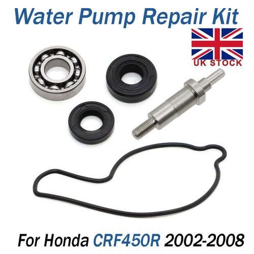 Water Pump Gasket Bearing Seal Repair Rebuild Kit For Honda CRF450R 2002-2008 UK — image 1