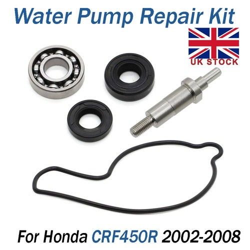 Water Pump Gasket Bearing Seal Repair Rebuild Kit For Honda CRF450R 2002-2008 UK