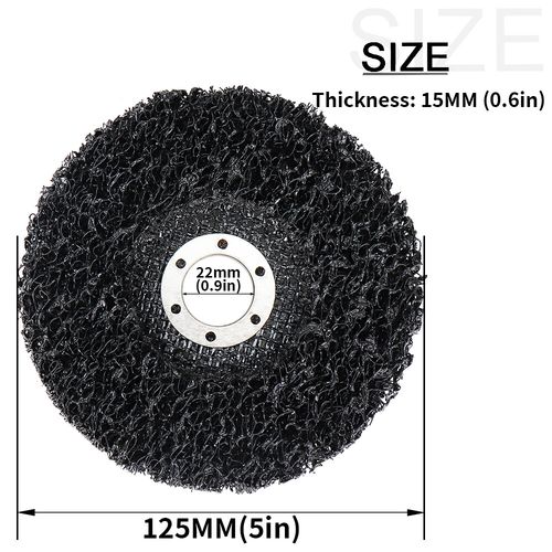5x125mm 5" Poly Strip Wheel Discs Paint Rust Remove Abrasive Angle Grinder UK — image 2