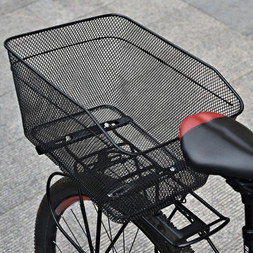 Rear Bike Basket Luggage Storage Organizer  Basket Wire Mesh for Shopping