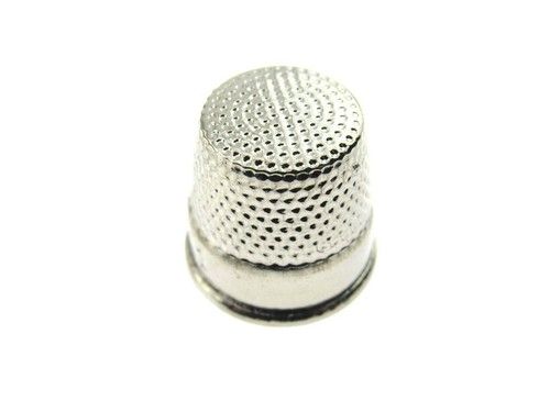 Dressmaker Thimbles Closed End Nickel Plated Steel Sewing Guard 7 Sizes
