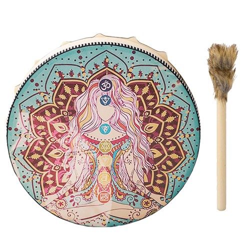 Shamanic Hand Drum Handmade Wood PU Leather Shaman Hand Drum Shaman Drum