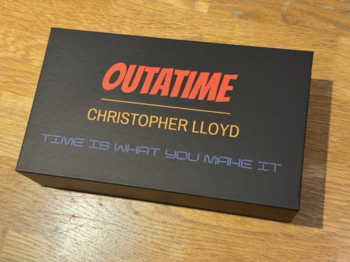 Back to the Future Signed OUTATIME Mini Plate Christopher Lloyd - Official Store — image 2