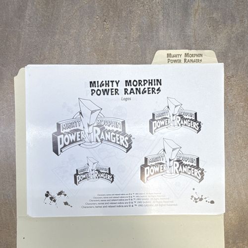 RARE Saban Mighty Morphin Power Rangers Zeo Television Press Kit Folder Line Art — image 13