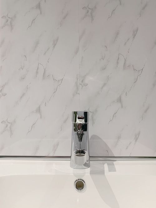 10 White Marble PVC Bathroom Panels Shower Wet Wall Kitchen Ceiling Cladding — image 11
