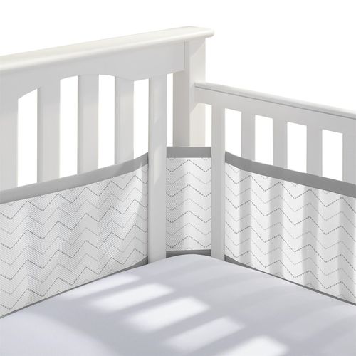 BreathableBaby Mesh Liner 4 Sided - Grey Chevron - Open Box — image 1