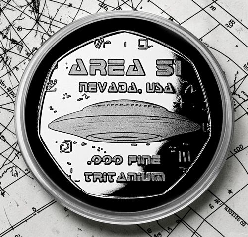 OUR SOLAR SYSTEM & AREA 51 Silver & Bronze Commemorative Coins & Capsules. Alien — image 3