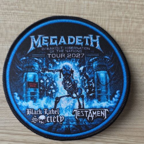 Megadeth Tour 2027 Black Label Embroidered Patch - Metal Patches — image 1