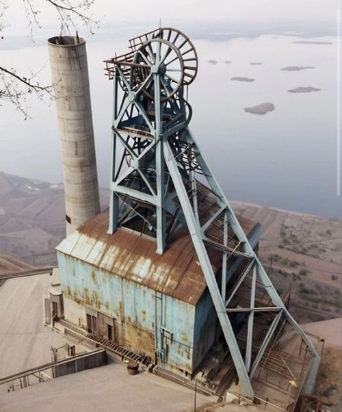 Mine Pit Head.. Model Railway Scenery OO Gauge