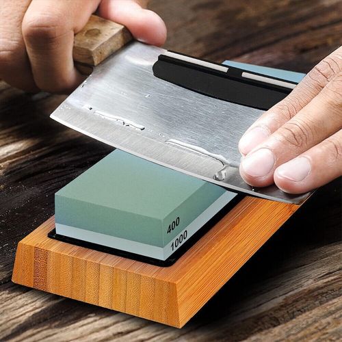 Knife Sharpening Stone Kit 400/1000 3000/8000 Grit Double Sided Whetstone w/Base — image 13